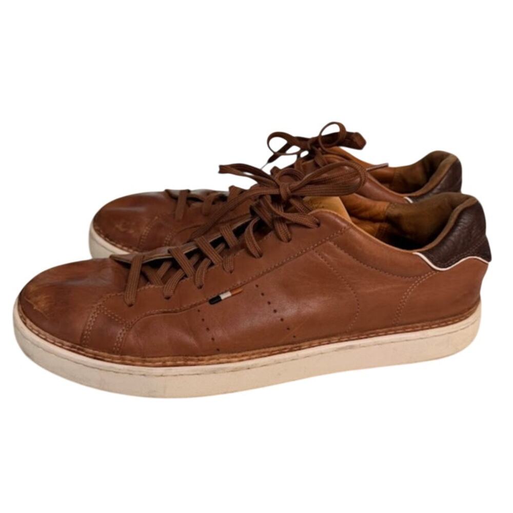 Allen Edmonds Men's Brown‎ Alpha Lace-Up Sneaker Leather Casual Low Top Shoe 11